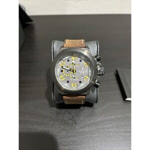 Timecode Everest 1953 TC-1004-05 Leather Band Chronograph Watch Need New Battery